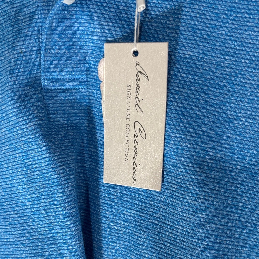 Daniel Cremieux Heathered Blue Short-Sleeve Polo - Picture 10 of 13